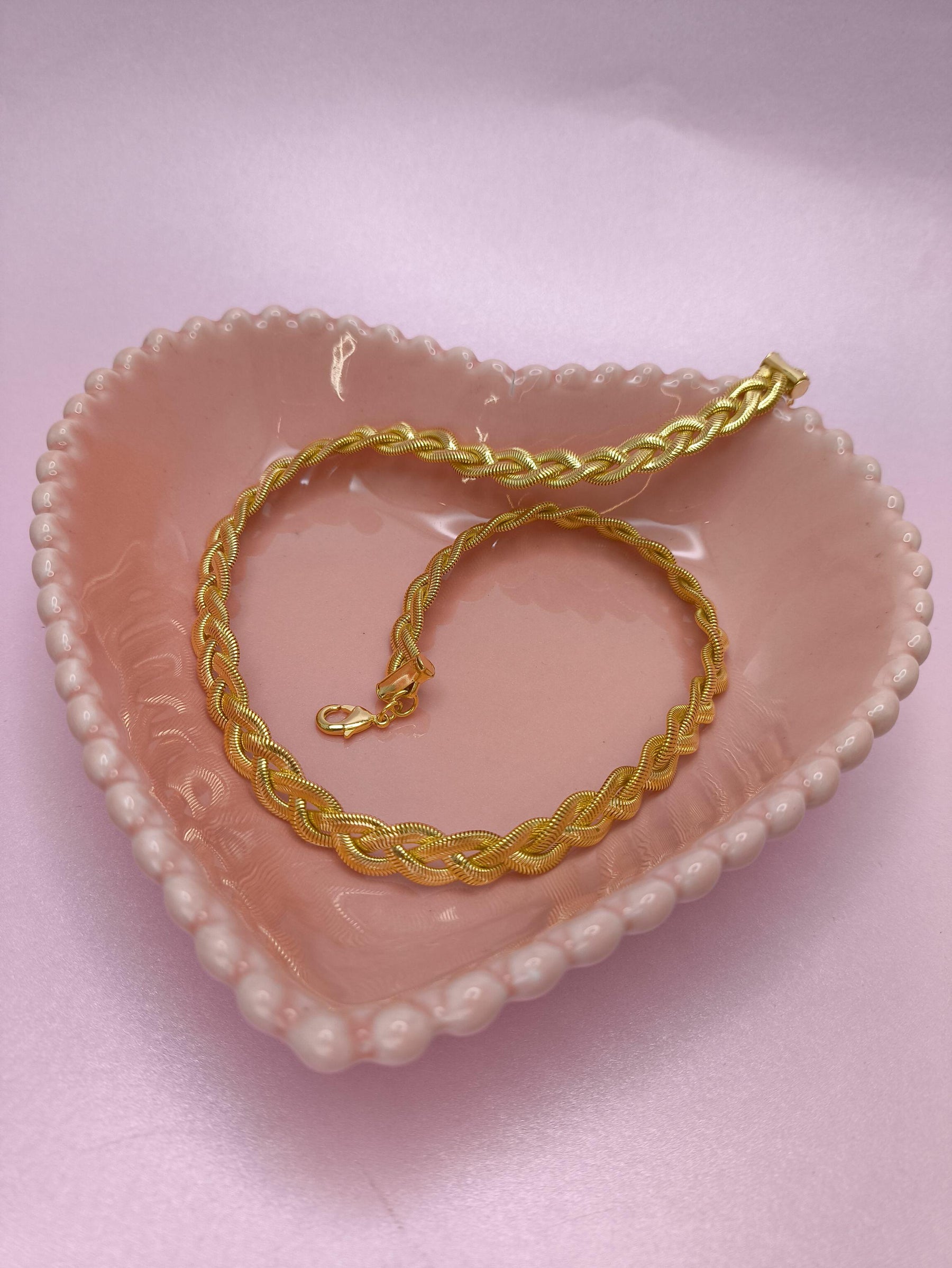 Colar de Corrente Trançada