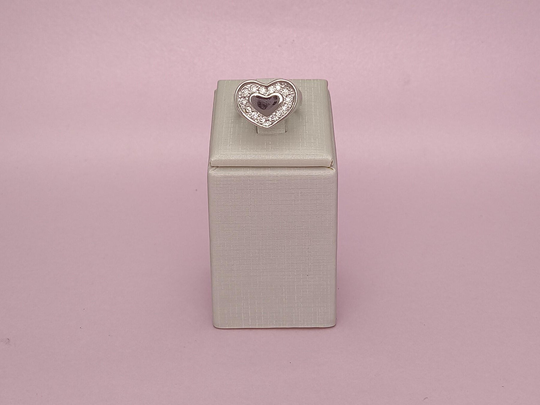 Anel Cuore Cravejado Regulável