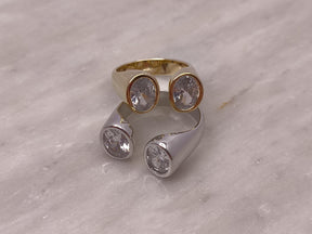 Anel Due Cristalli Regulável