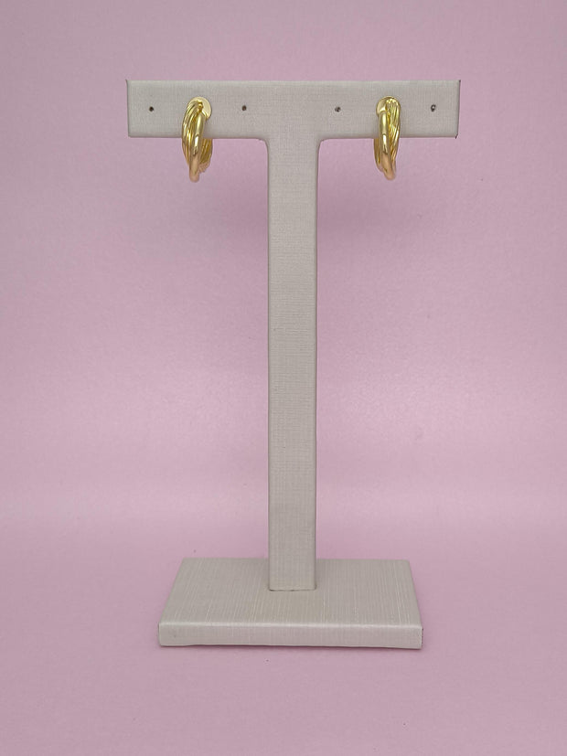 Argola Dupla Lisa E Espiral: Estilo Moderno Com Design Distinto