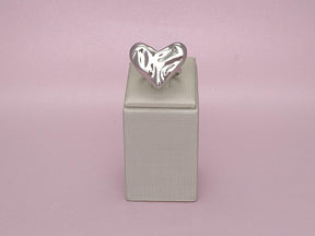 Anel Cuore Martelado Regulável