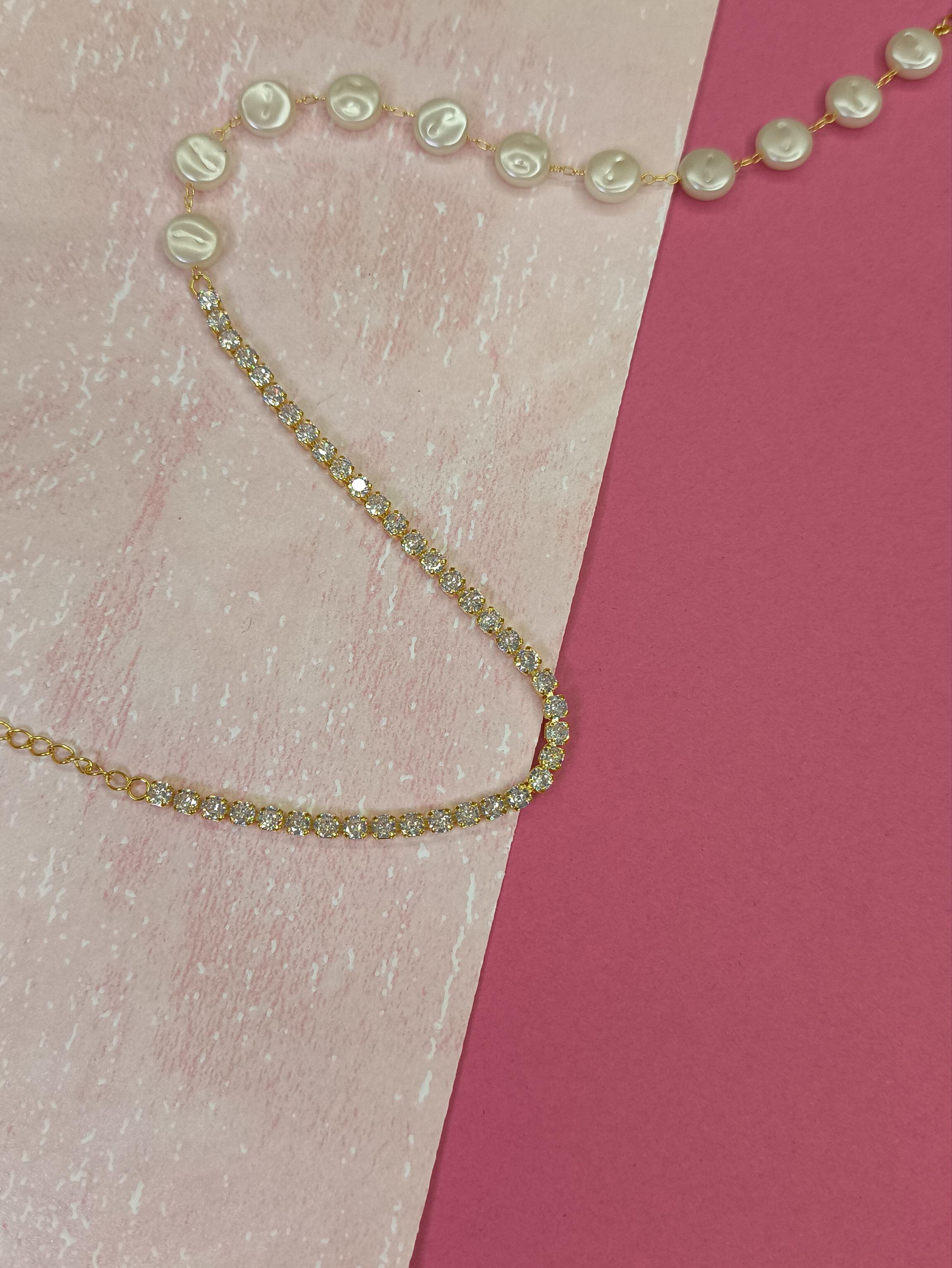 Choker Com Pérolas e Meia Riviera