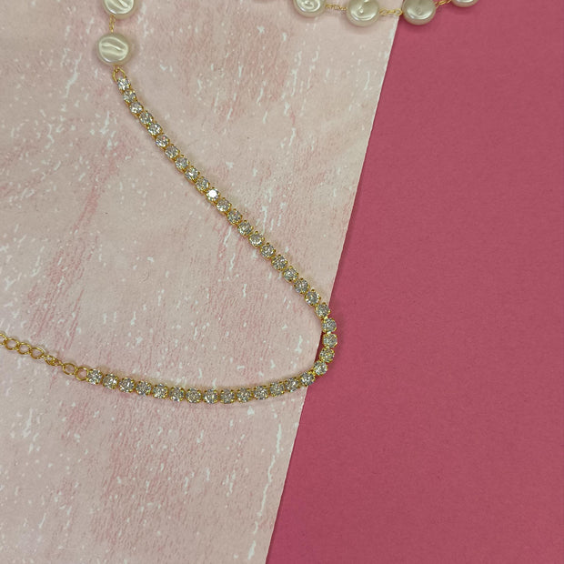 Choker Com Pérolas e Meia Riviera