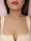 Choker Com Pérolas Achatadas
