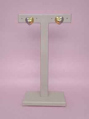 Brinco De Coração Due Colori: Charme Bicolor Com Design Sofisticado