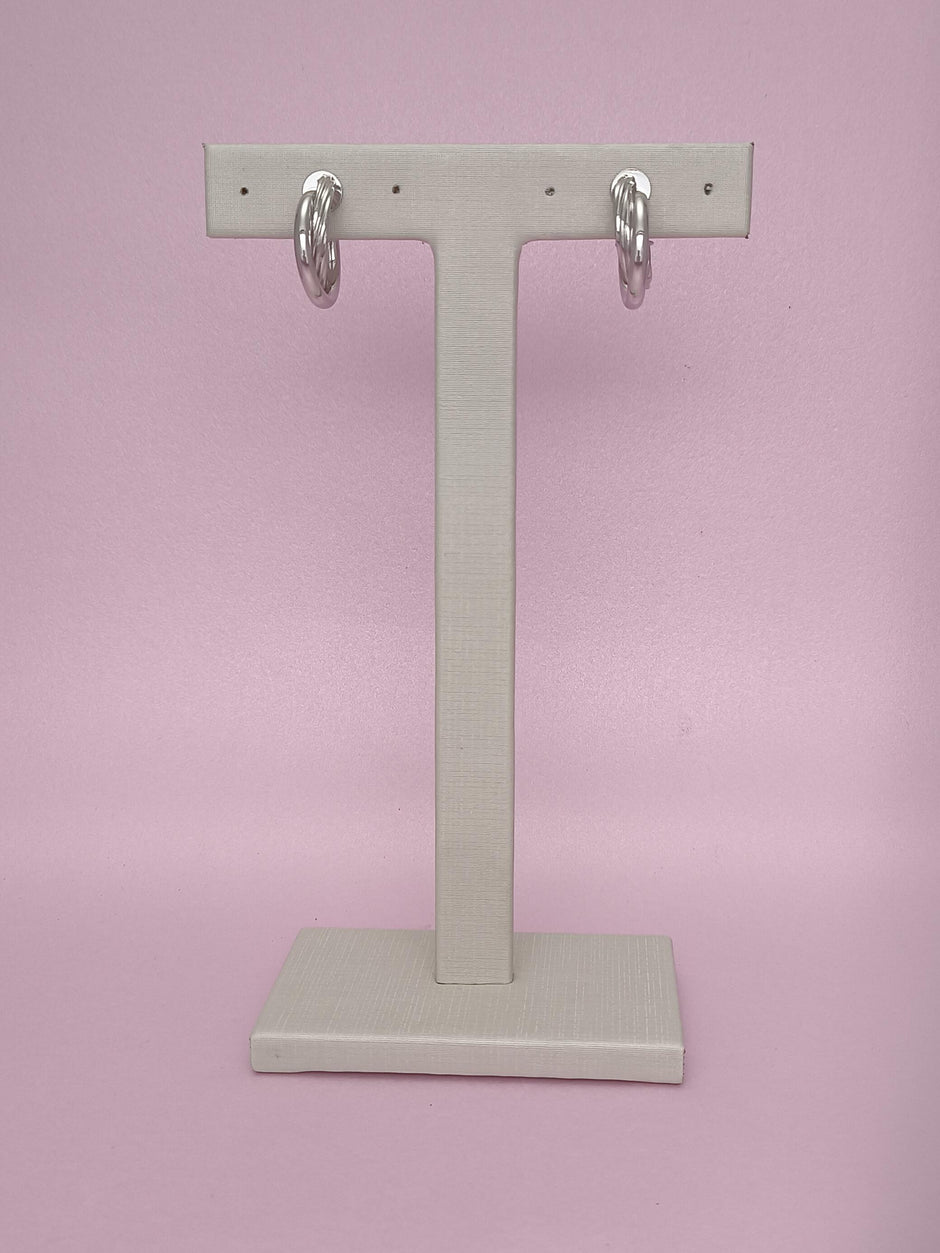 Argola Dupla Lisa E Espiral: Estilo Moderno Com Design Distinto