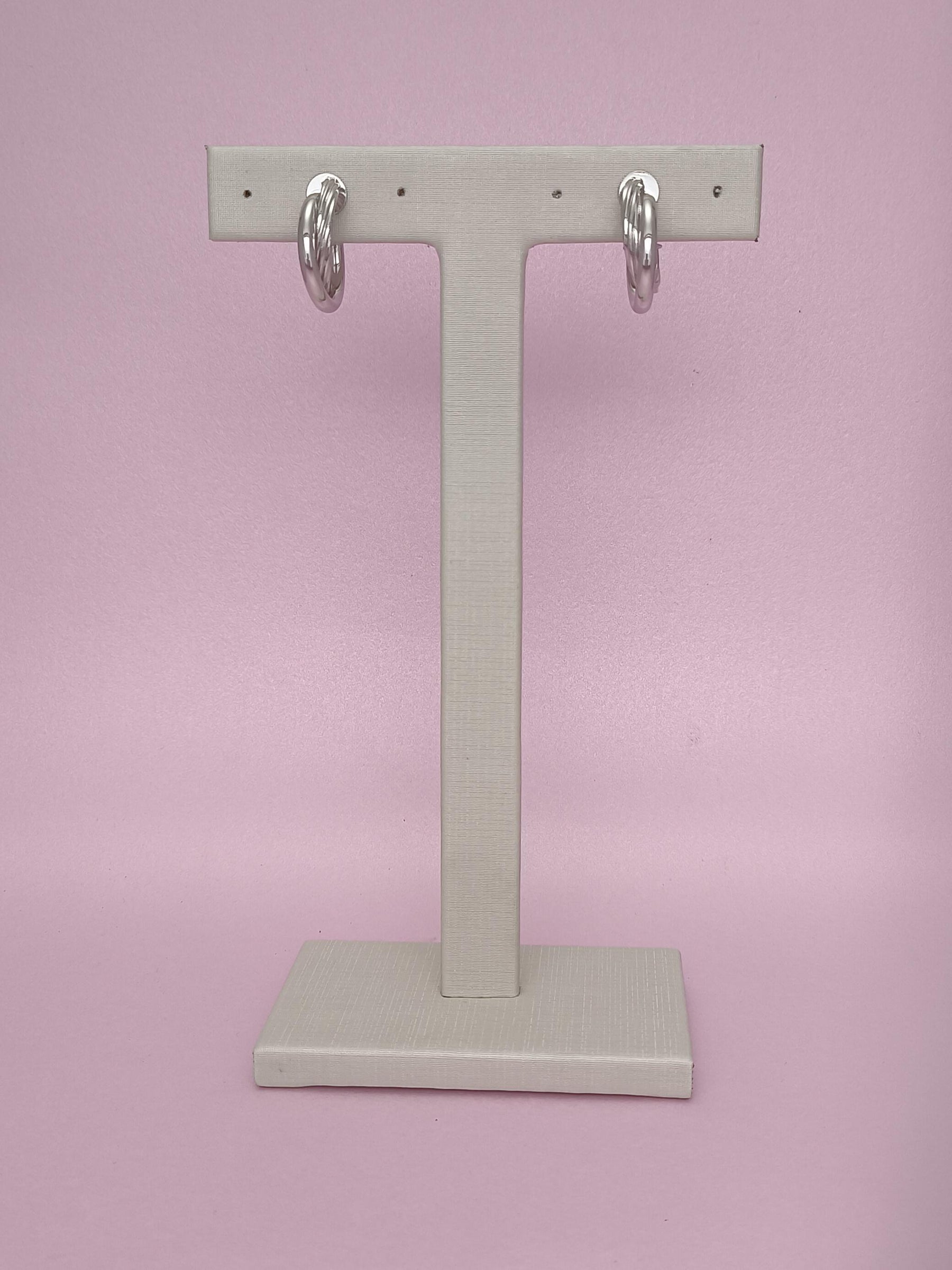 Argola Dupla Lisa E Espiral: Estilo Moderno Com Design Distinto