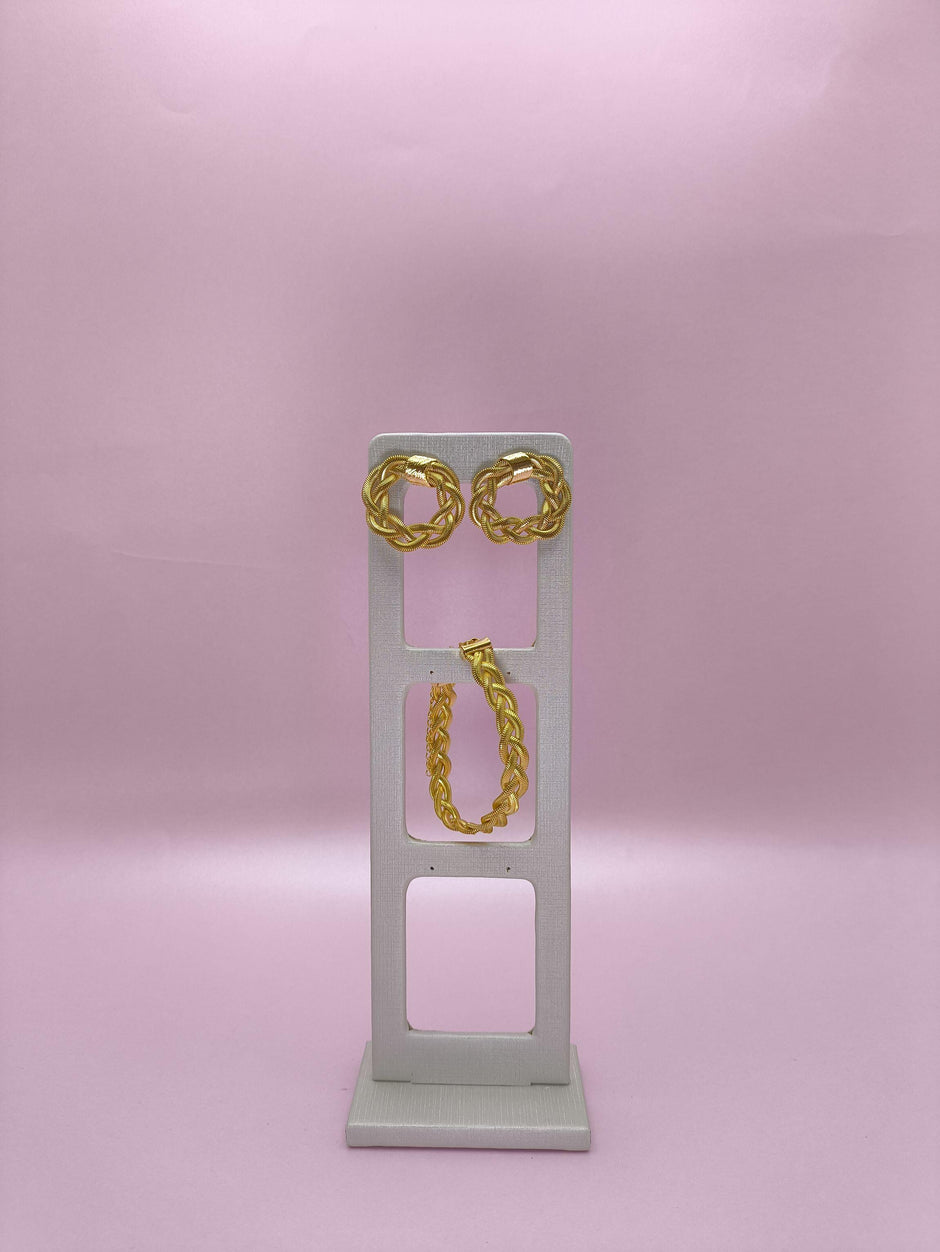 Conjunto Corrente Trançada: brilho clássico com toque contemporâneo