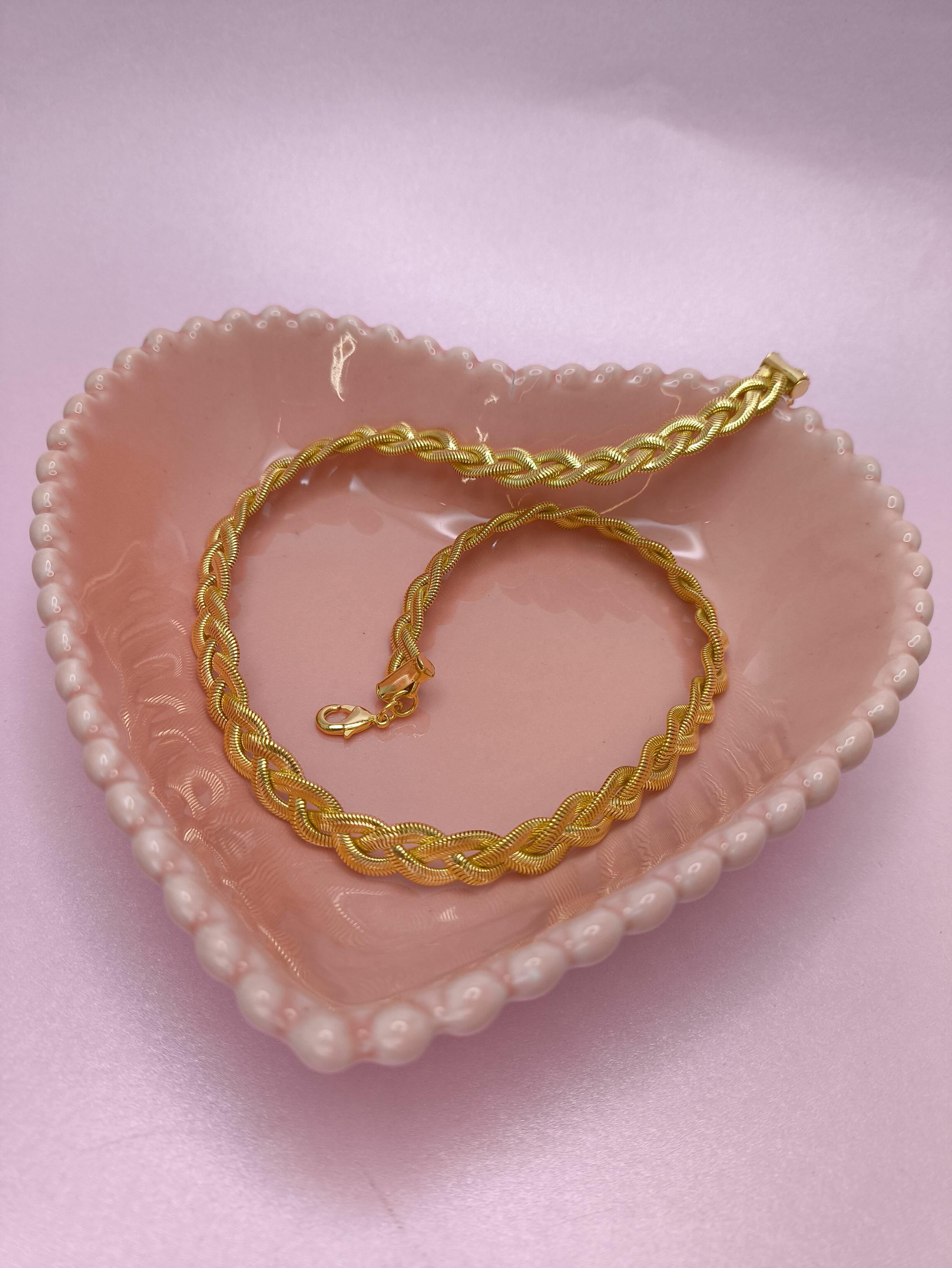 Colar de Corrente Trançada