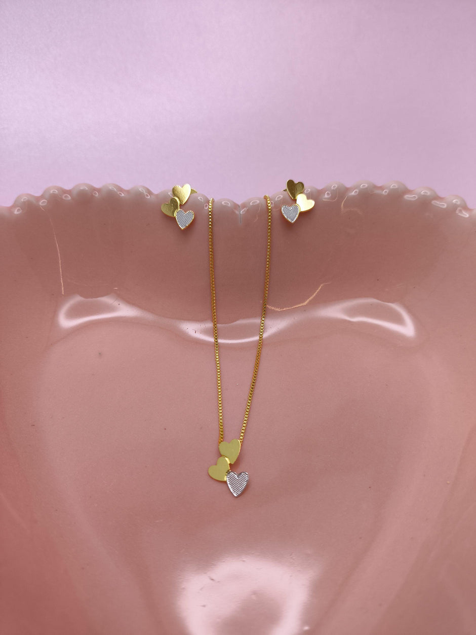 Conjunto Corações: romantismo e elegância em cada detalhe