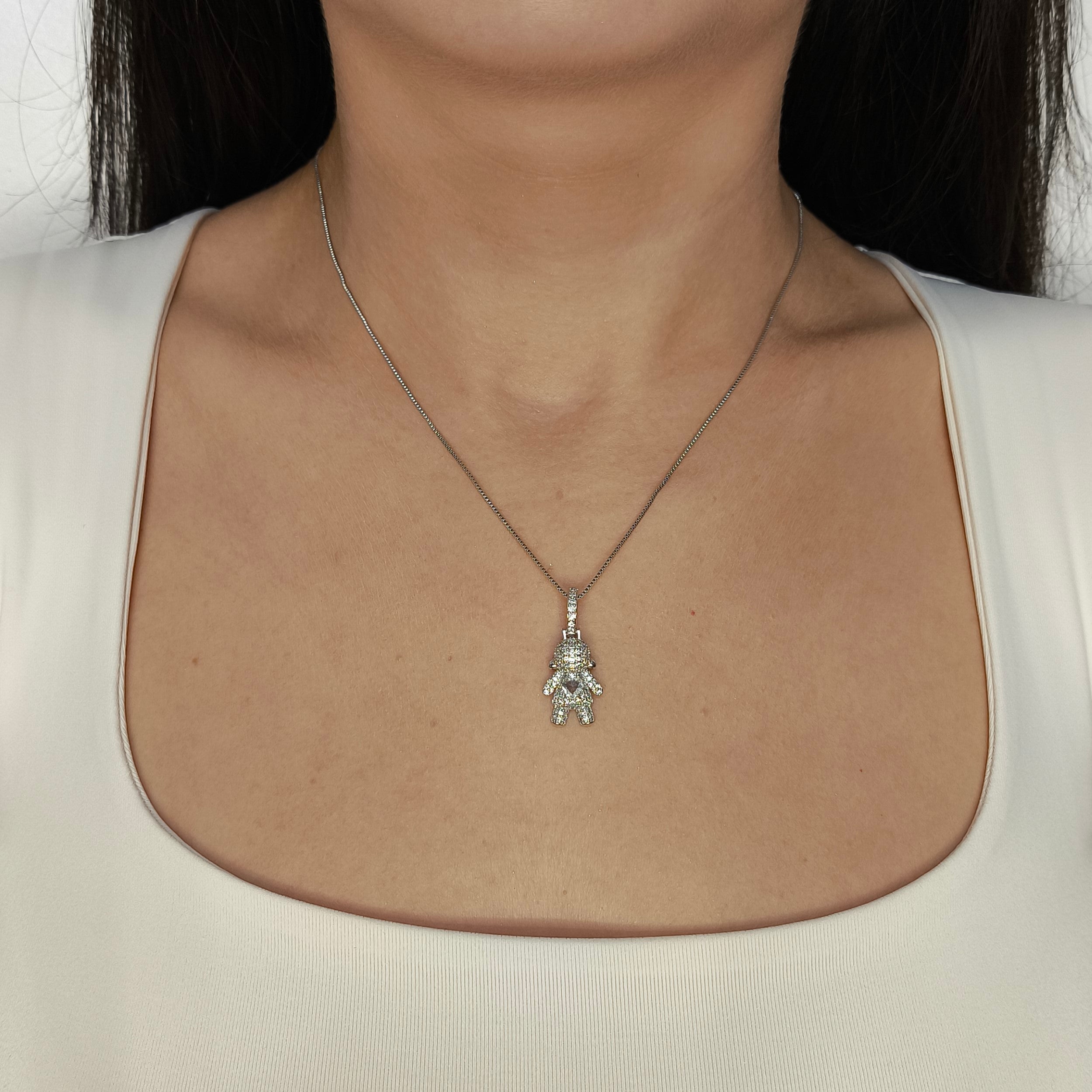 Pingente Filha Cravejado com Coração de Zircônia