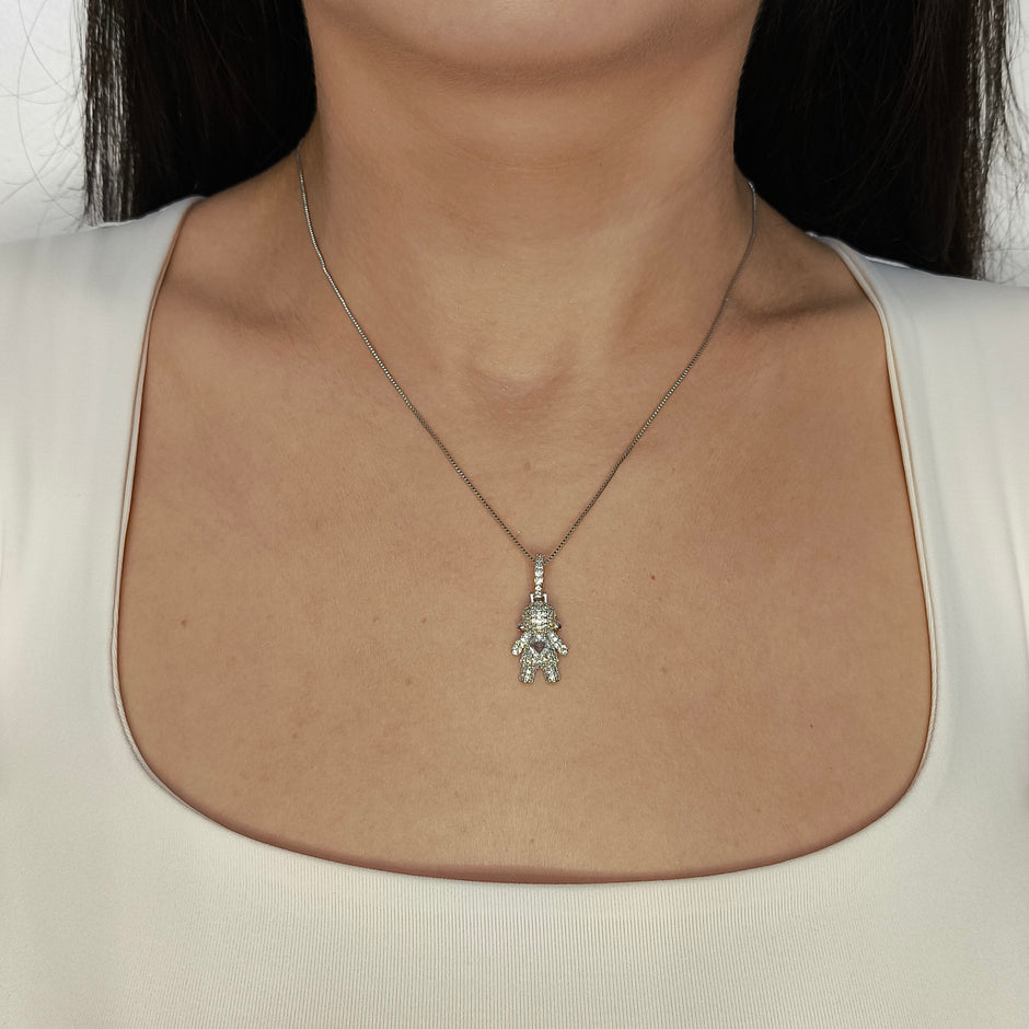 Pingente Filha Cravejado com Coração de Zircônia