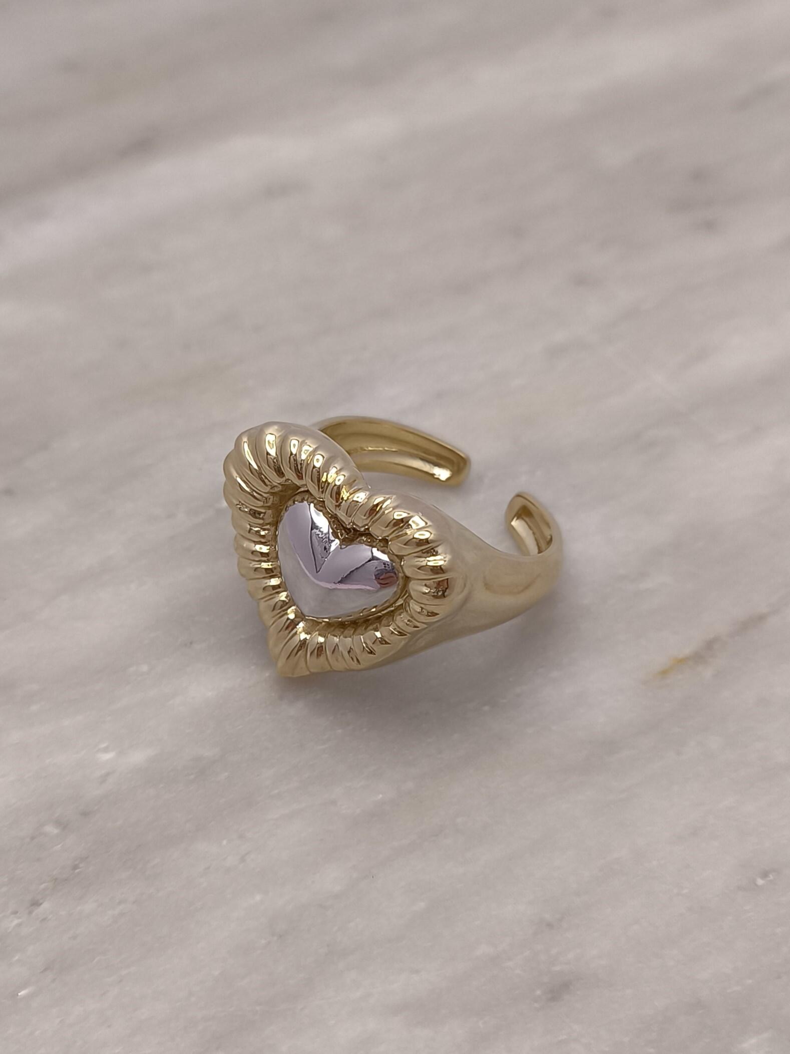 Anel Coração Due Colori Regulável