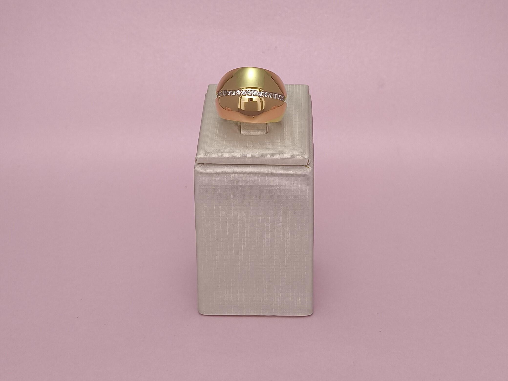 Anel Liso Cravejado Regulável