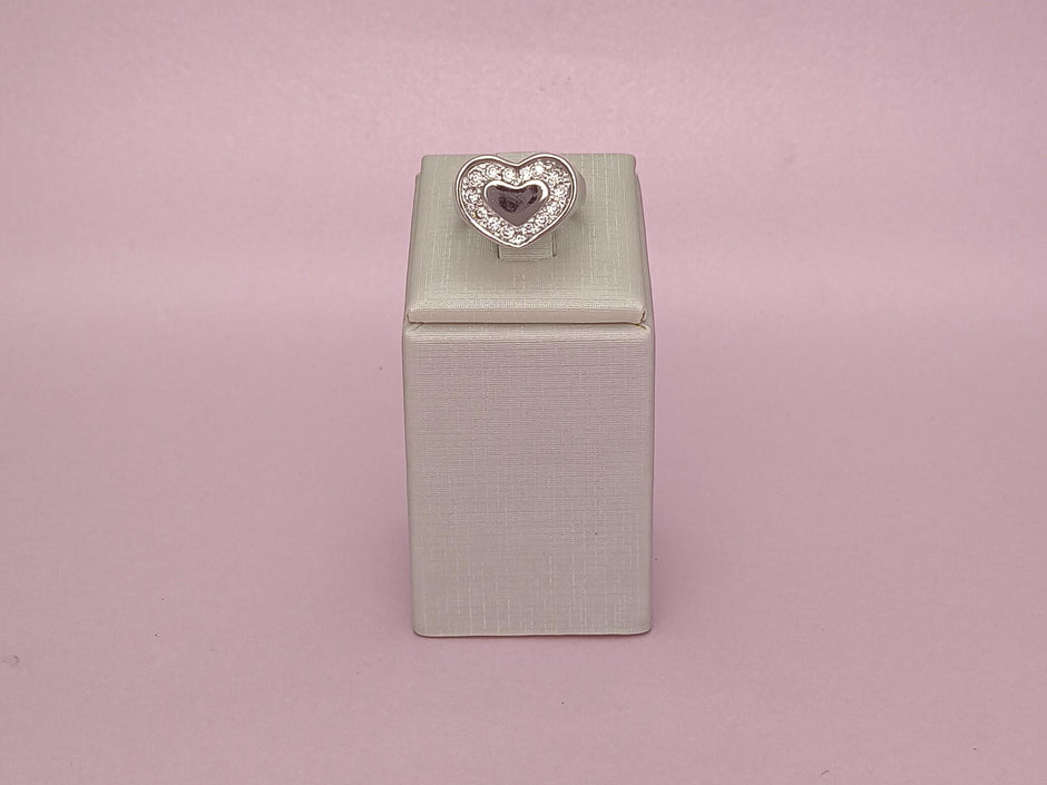 Anel Cuore Cravejado Regulável