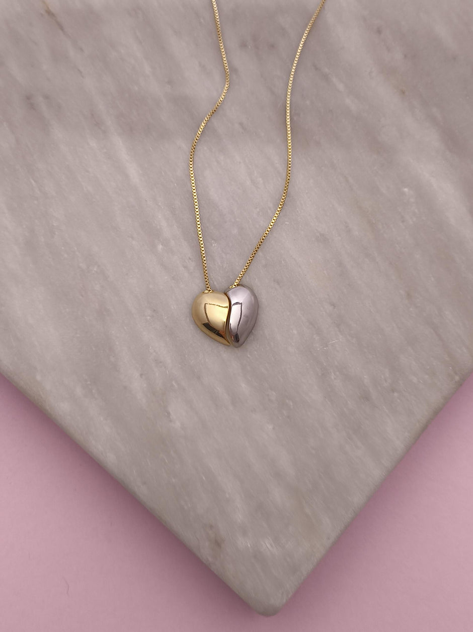 Colar com Pingente de Coração Due Colori