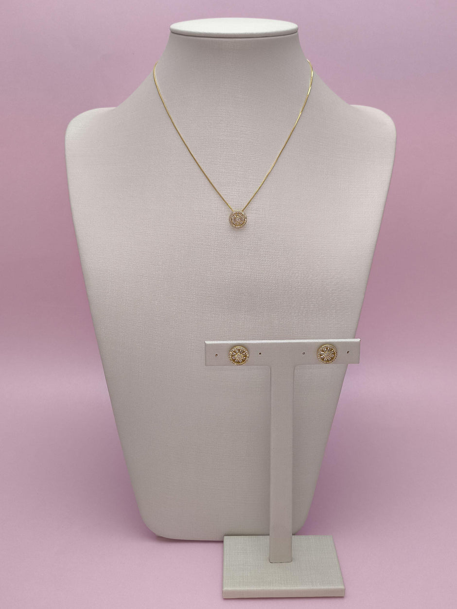 Conjunto Pizza Mini: brilho delicado que transforma qualquer visual