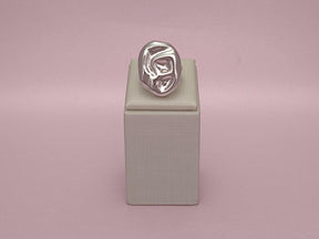 Anel Arredondado Martelado Regulável