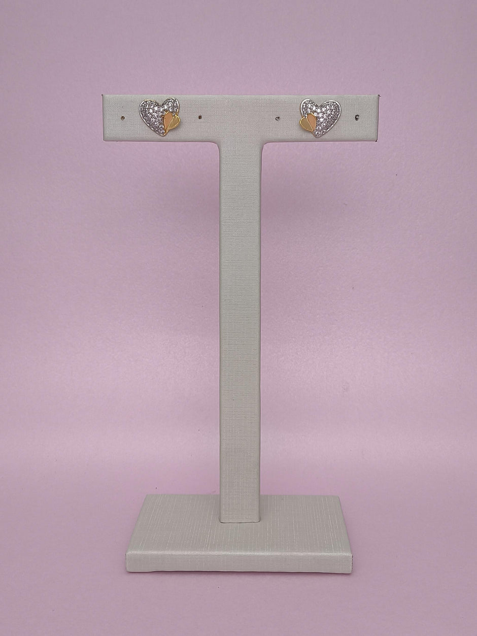 Brinco Dois Corações: Romantismo E Elegância Em Design Delicado