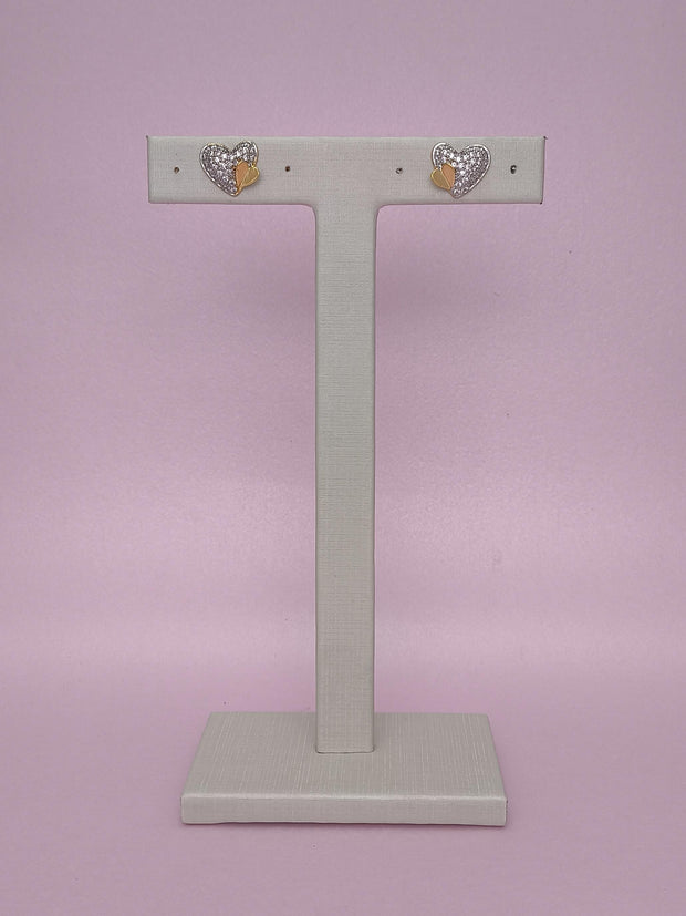 Brinco Dois Corações: Romantismo E Elegância Em Design Delicado