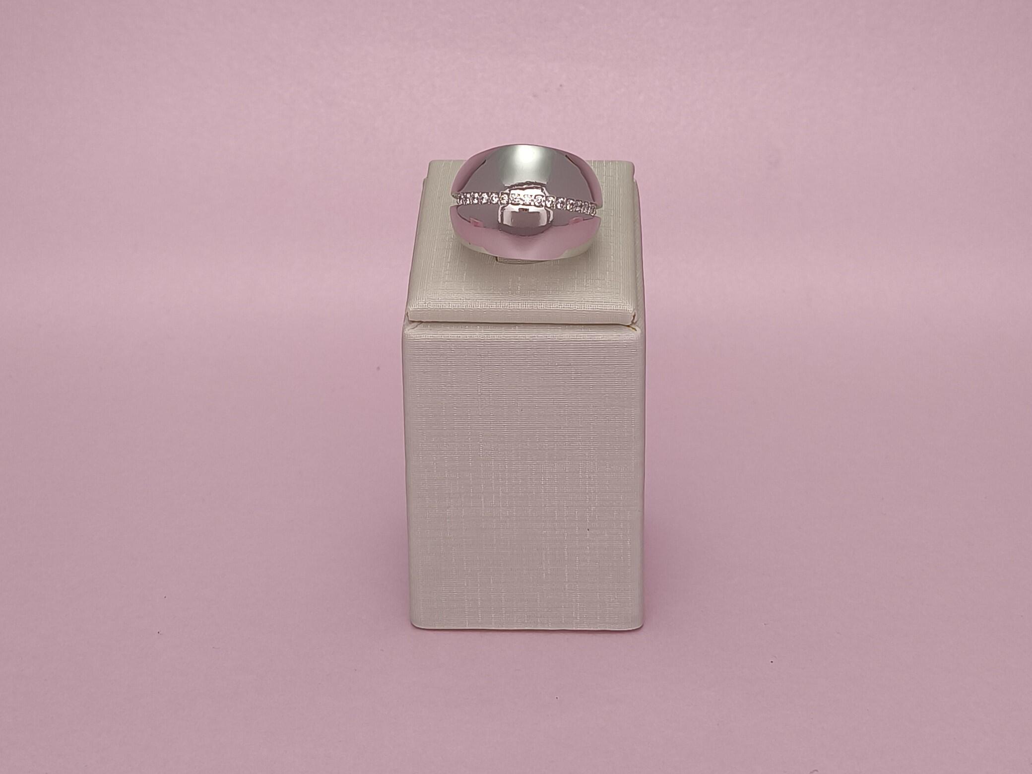 Anel Liso Cravejado Regulável