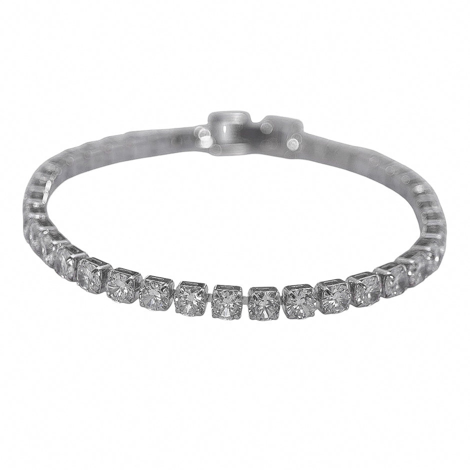 Kit Pulseira Cordão Baiano Grosso e Pulseira Riviera 4 mm