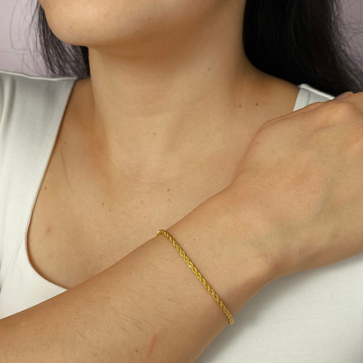 Pulseira Cordão Baiano Fino