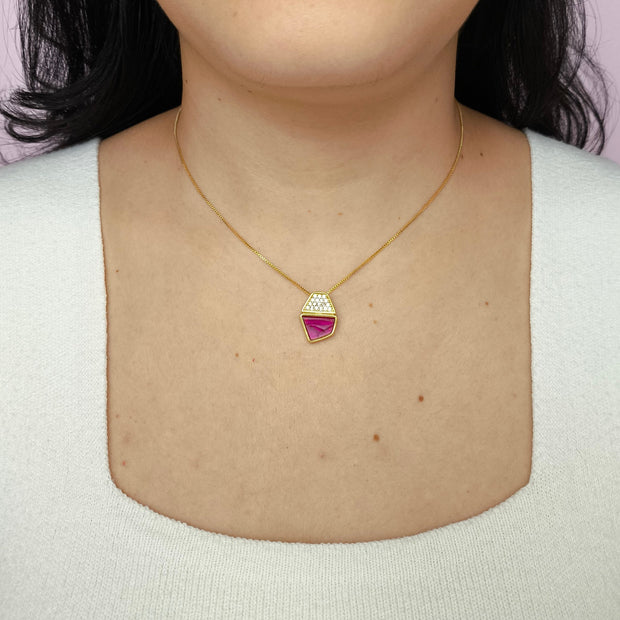 Colar com Pingente Lumina Duo