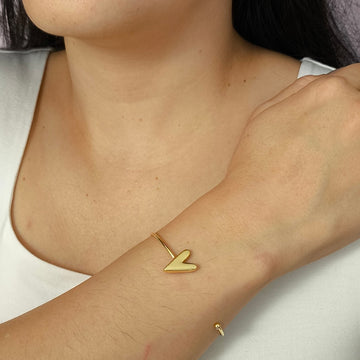 Bracelete com Coração Minimalista