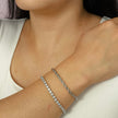 Kit Pulseira Cordão Baiano Grosso e Pulseira Riviera 4 mm