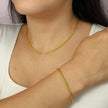 Kit Corrente Cordão Baiano e Pulseira Cordão Baiano Fino