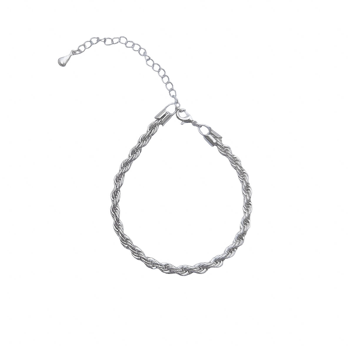 Kit Pulseira Cordão Baiano Grosso e Pulseira Riviera 4 mm