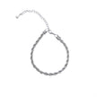 Kit Pulseira Cordão Baiano Grosso e Pulseira Riviera 4 mm