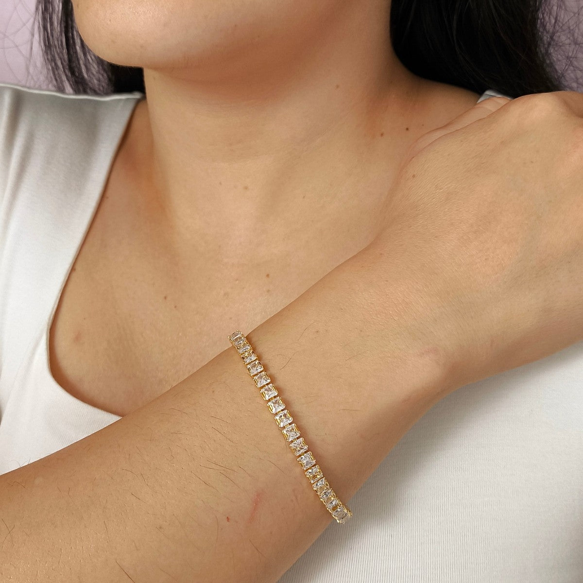 Pulseira Riviera Carré 4 mm